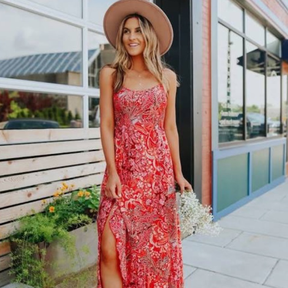 Free People Forever Yours Smocked Slip Dress